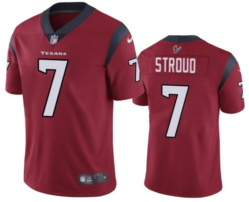 Nike Texans 7 C.J. Stroud Red Vapor Untouchable Limited Jersey