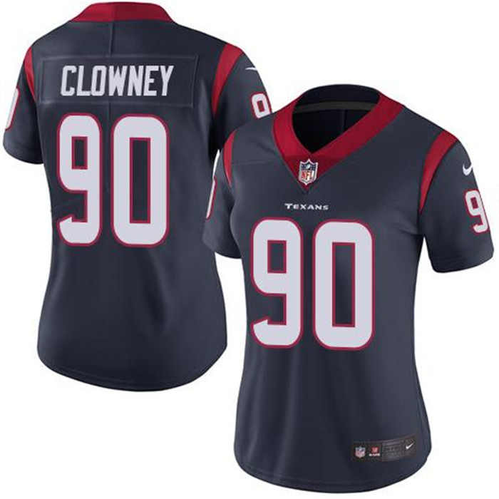  Texans 90 Jadeveon Clowney Navy Women Vapor Untouchable Limited Jersey