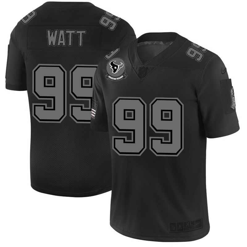 Nike Texans 99 J.J. Watt 2019 Black Salute To Service Fashion Limited Jersey