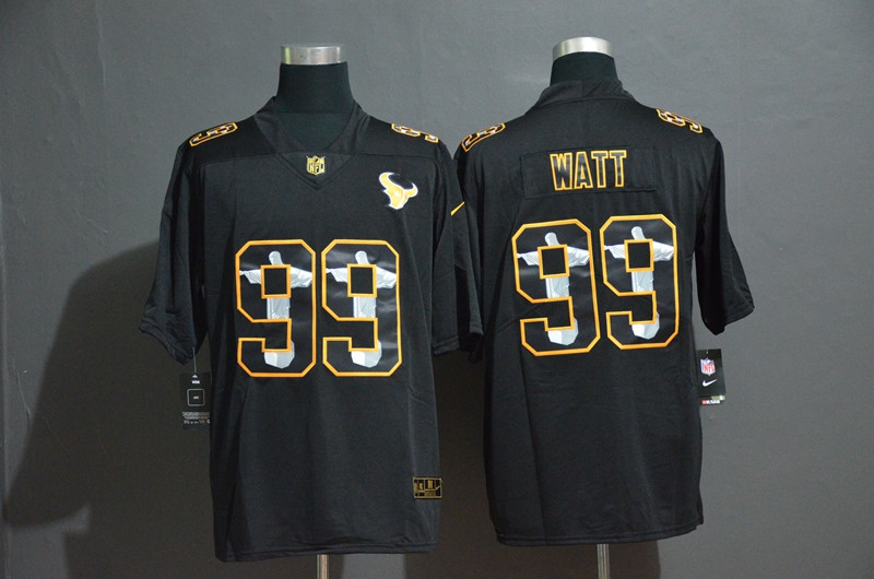 Nike Texans 99 J.J. Watt Black Jesus Faith Edition Limited Jersey