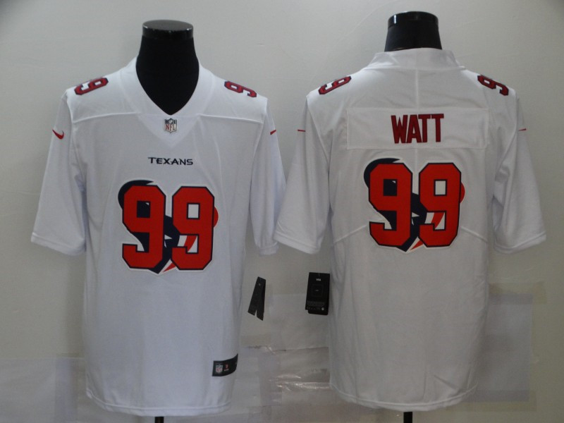 Nike Texans 99 J.J. Watt White Shadow Logo Limited Jersey