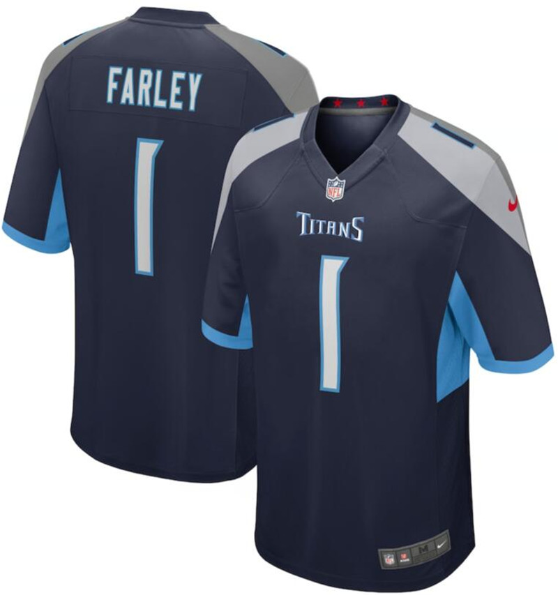 Nike Titans 1 Caleb Farley Navy 2021 NFL Draft Vapor Untouchable Limited Jersey