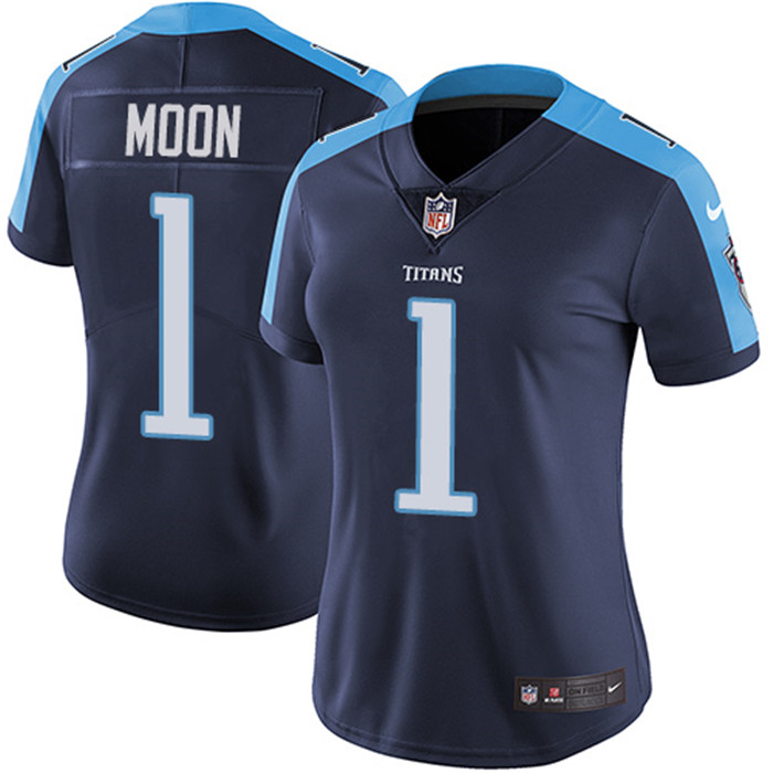  Titans 1 Moon Navy Women Vapor Untouchable Limited Jersey