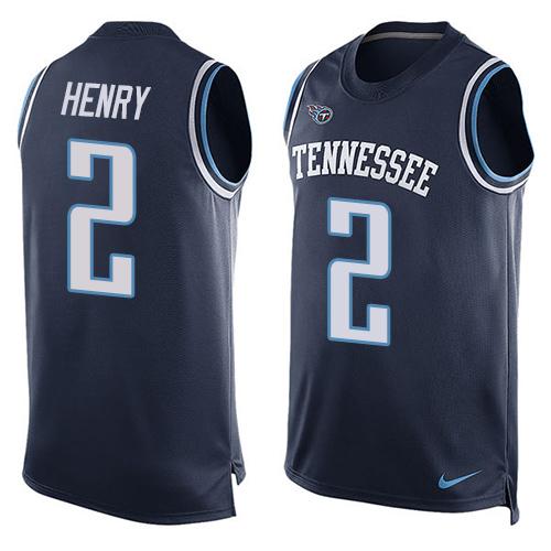  Titans 2 Derrick Henry Navy Blue Alternate Men Stitched NFL Limited Tank Top Jersey