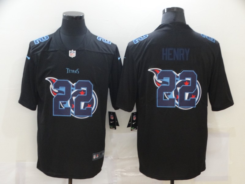 Nike Titans 22 Derrick Henry Black Shadow Logo Limited Jersey