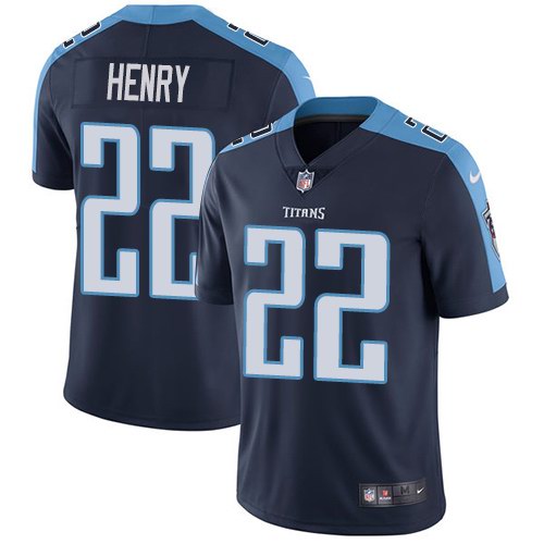  Titans 22 Derrick Henry Navy Vapor Untouchable Limited Jersey