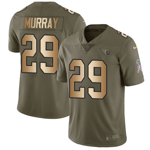  Titans 29 DeMarco Murray Olive Gold Salute To Service Limited Jersey
