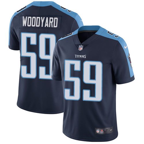 Titans 59 Wesley Woodyard Navy Vapor Untouchable Limited Jersey
