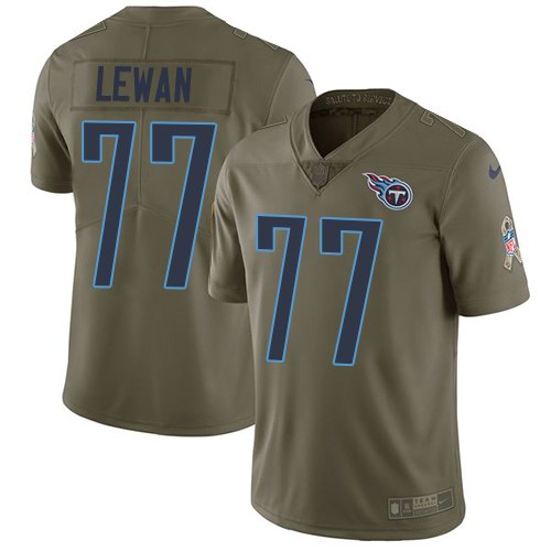  Titans 77 Taylor Lewan Olive Salute To Service Limited Jersey