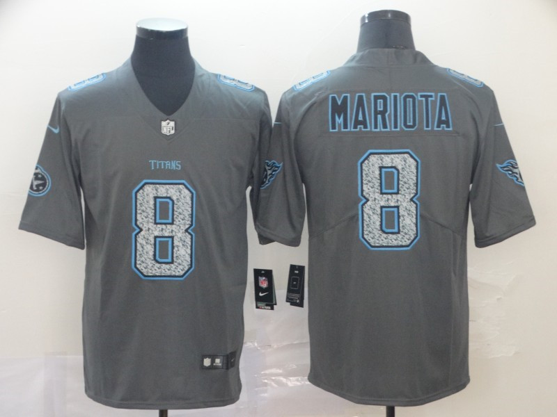 Nike Titans 8 Marcus Mariota Gray Camo Vapor Untouchable Limited Jersey
