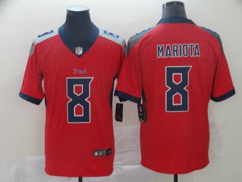 Nike Titans 8 Marcus Mariota Red Inverted Legend Limited Jersey