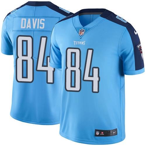  Titans 84 Corey Davis Light Blue Vapor Untouchable Limited Jersey