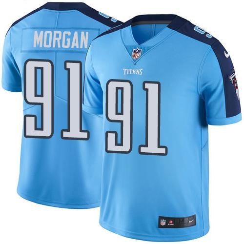 Titans 91 Derrick Morgan Light Blue Vapor Untouchable Limited Jersey