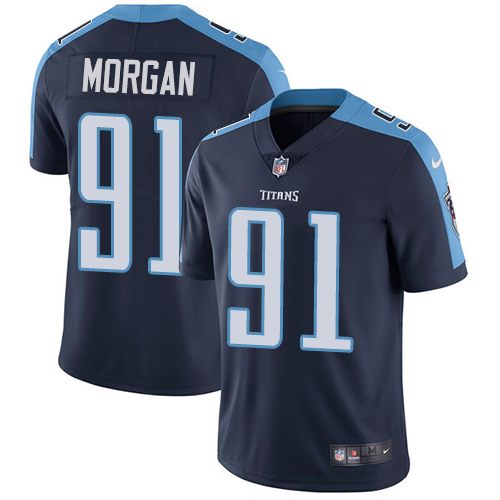  Titans 91 Derrick Morgan Navy Vapor Untouchable Limited Jersey