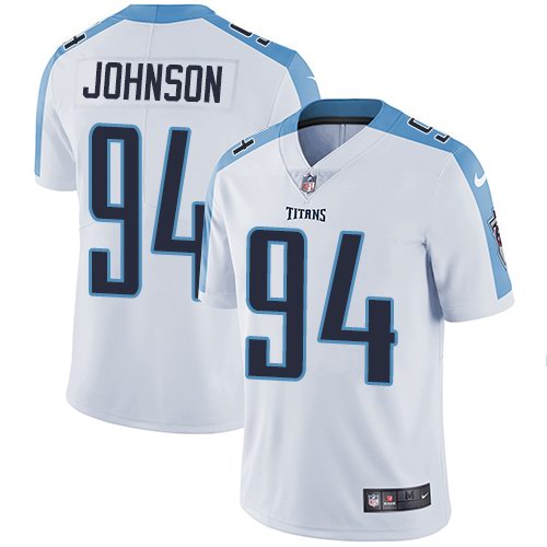  Titans 94 Austin Johnson White Vapor Untouchable Limited Jersey