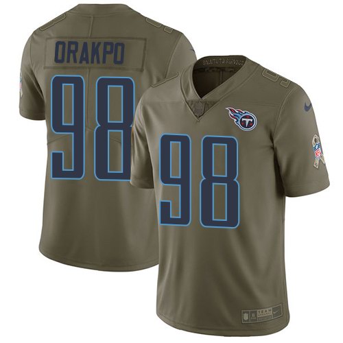  Titans 98 Brian Orakpo Olive Salute To Service Limited Jersey