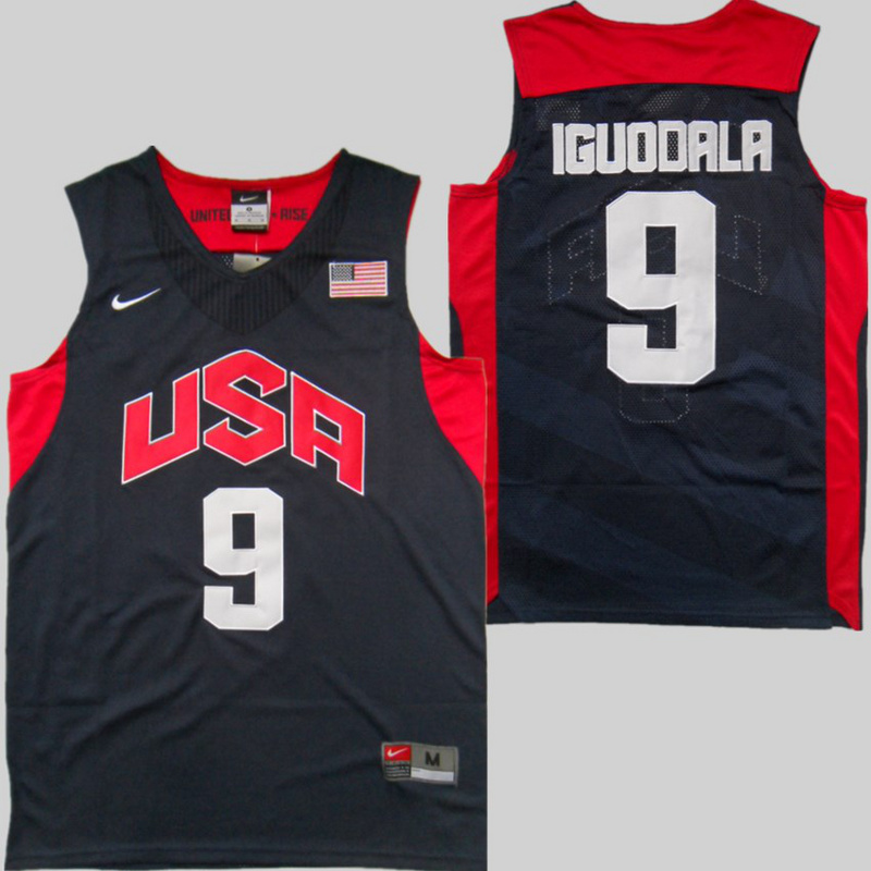  USA 2012 Olympic Dream Team Ten 9 Andre Iguodala Blue Basketball Jersey