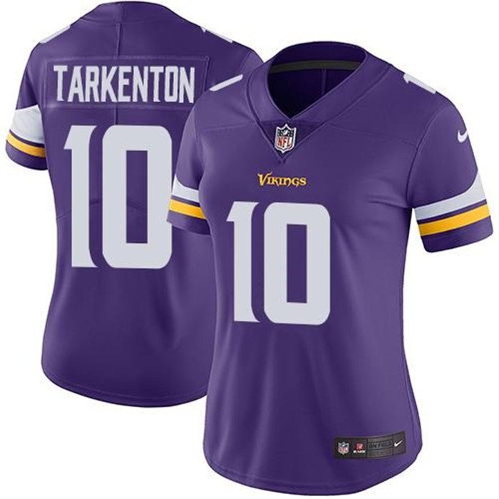  Vikings 10 Fran Tarkenton Purple Women Vapor Untouchable Limited Jersey