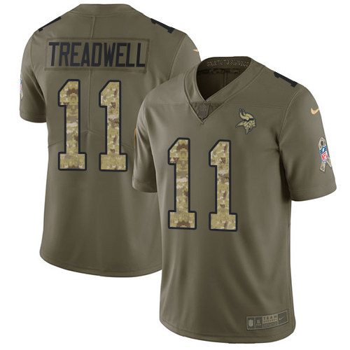  Vikings 11 Laquon Treadwell Olive Camo Salute To Service Limited Jersey