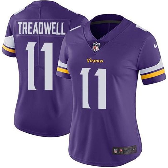  Vikings 11 Laquon Treadwell Purple Women Vapor Untouchable Limited Jersey