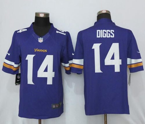 Vikings 14 Stefon Diggs Purple Team Color Men Stitched NFL Limited Jersey
