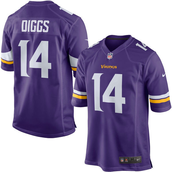  Vikings 14 Stefon Diggs Purple Youth Game Jersey