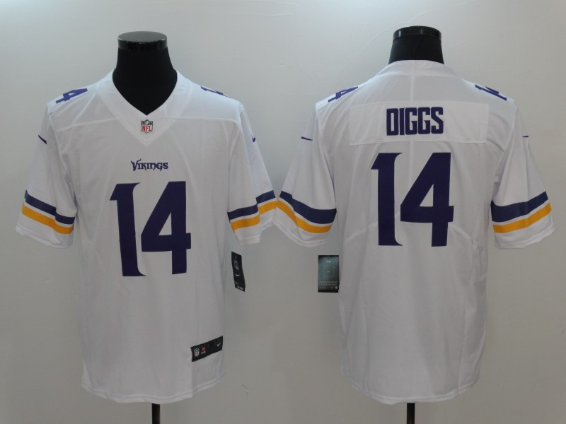  Vikings 14 Stefon Diggs White Vapor Untouchable Player Limited Jersey