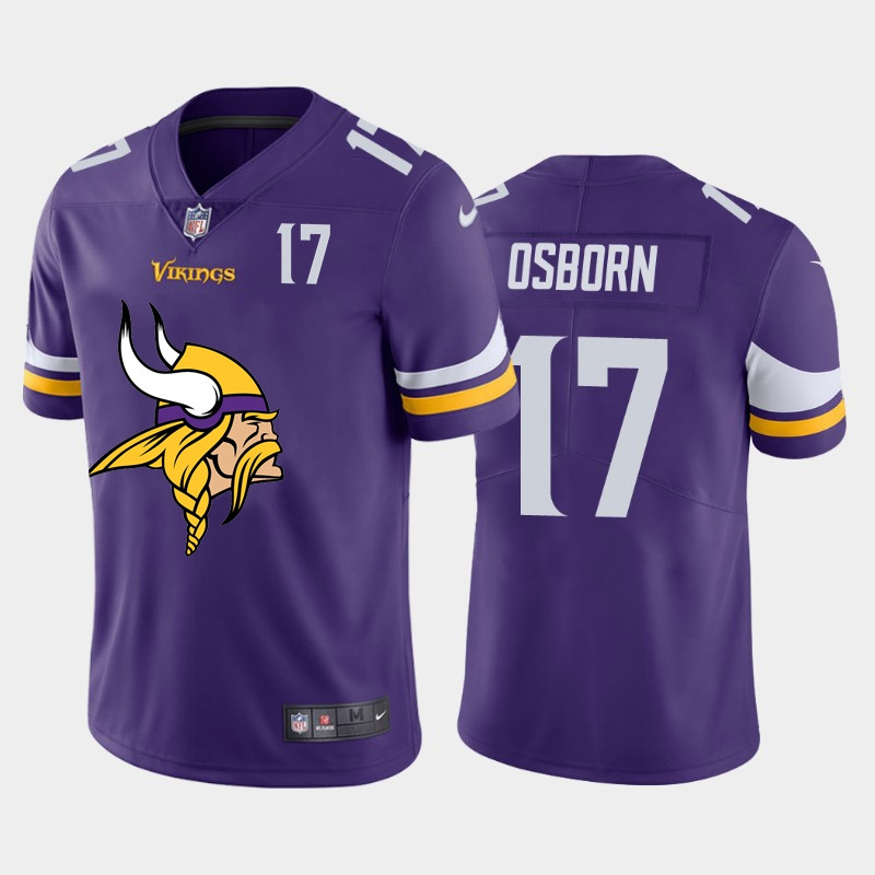Nike Vikings 17 K.J. Osborn Purple Team Big Logo Number Vapor Untouchable Limited Jersey