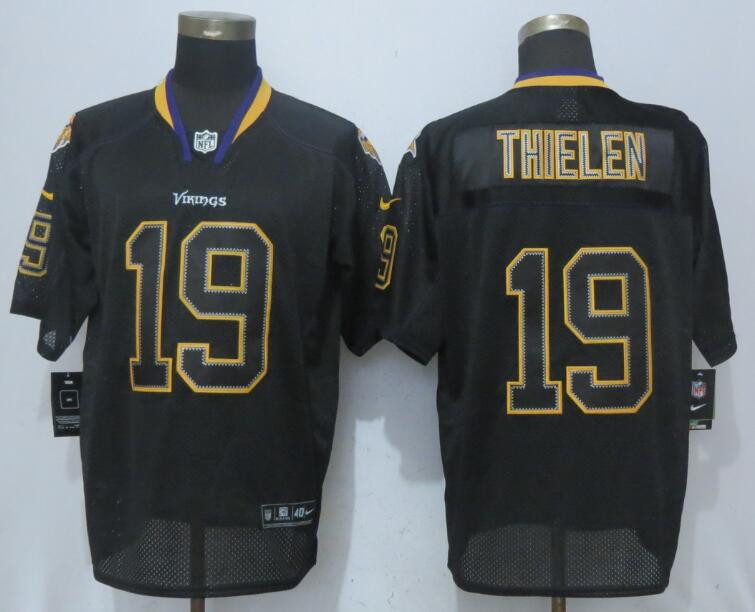  Vikings 19 Adam Thielen Lights Out Black Elite Jersey