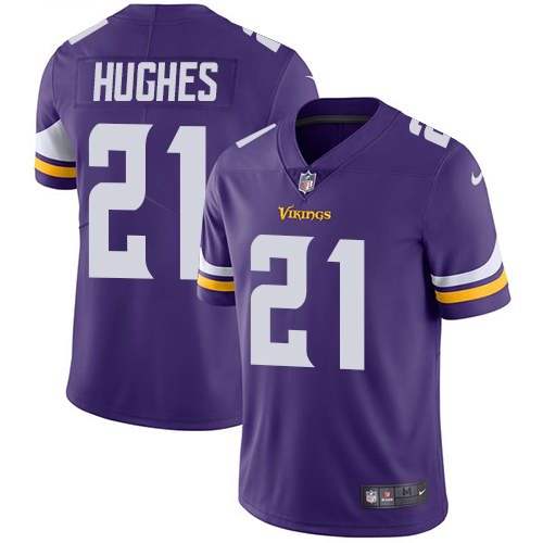  Vikings 21 Mike Hughes Purple Vapor Untouchable Limited Jersey