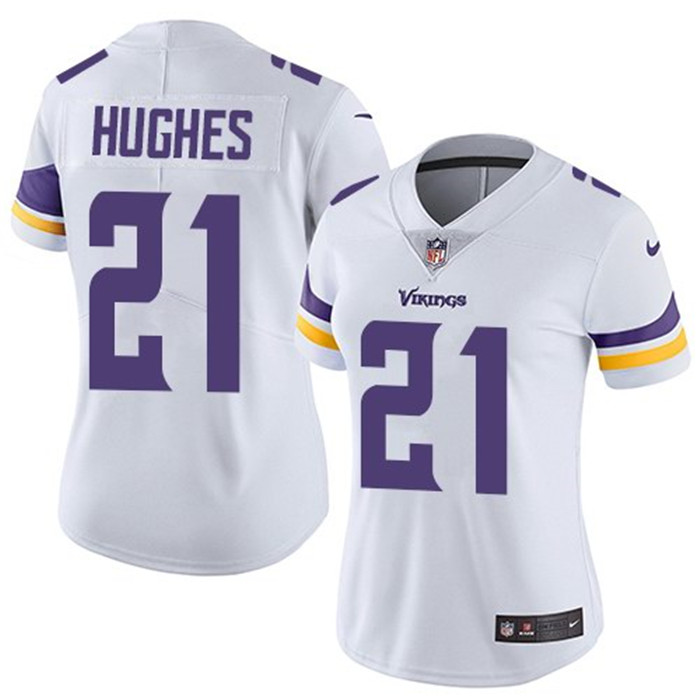  Vikings 21 Mike Hughes White Women Vapor Untouchable Limited Jersey