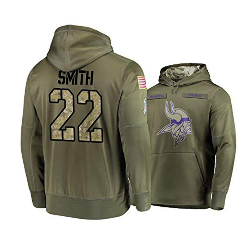 Nike Vikings 22 Harrison Smith 2019 Salute To Service Stitched Hooded Sweatshirt