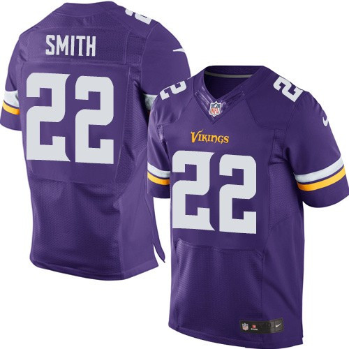  Vikings 22 Harrison Smith Purple Elite Jersey