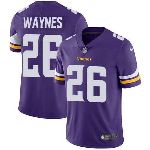  Vikings 26 Trae Waynes Purple Vapor Untouchable Limited Jersey