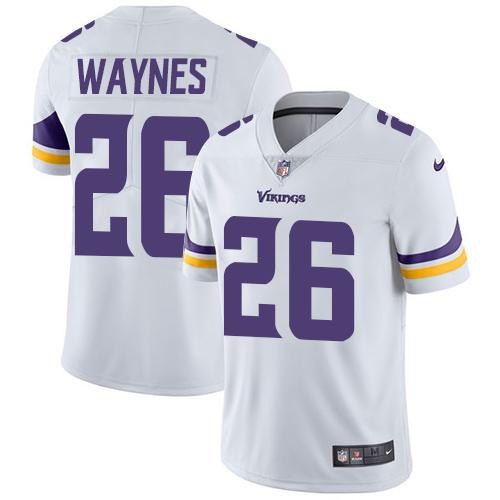  Vikings 26 Trae Waynes White Vapor Untouchable Limited Jersey