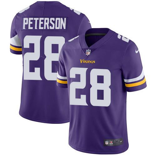  Vikings 28 Adrian Peterson Purple Vapor Untouchable Player Limited Jersey