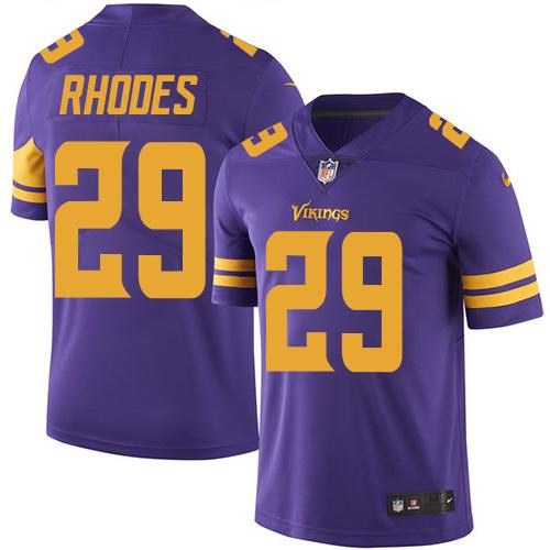  Vikings 29 Xavier Rhodes Purple Color Rush Limited Jersey