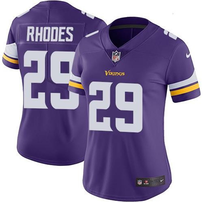  Vikings 29 Xavier Rhodes Purple Women Vapor Untouchable Limited Jersey