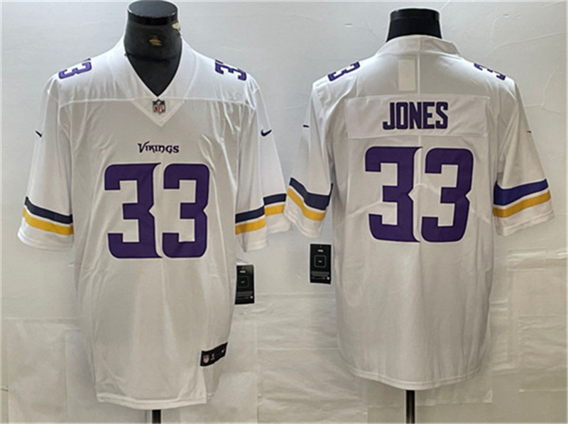 Nike Vikings 33 Aaron Jones White Vapor Untouchable Limited Jersey