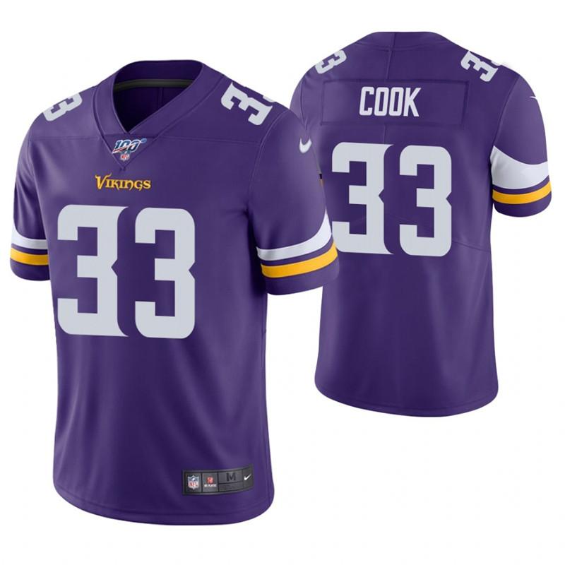 Nike Vikings 33 Dalvin Cook Purple 100th Season Vapor Untouchable Limited Jersey