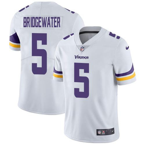  Vikings 5 Teddy Bridgewater White Vapor Untouchable Player Limited Jersey