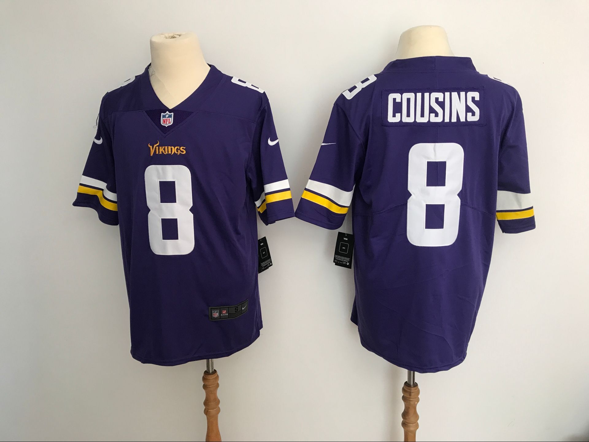  Vikings 8 Kirk Cousin Purple Vapor Untouchable Player Limited Jerseys