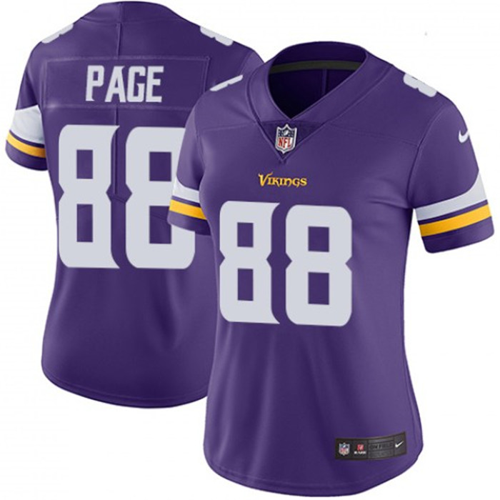  Vikings 88 Alan Page Purple Women Vapor Untouchable Limited Jersey