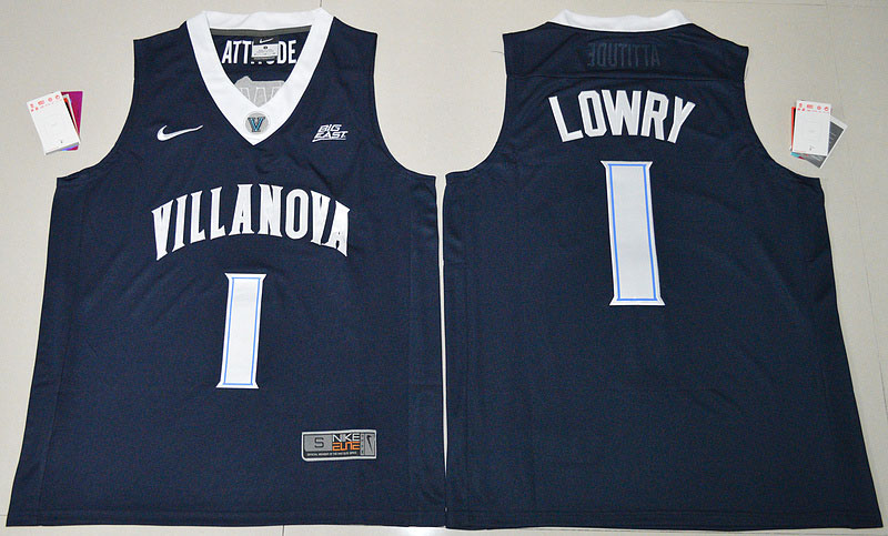  Villanova Wildcats Kyle Lowry 1 College T shirtl Jersey