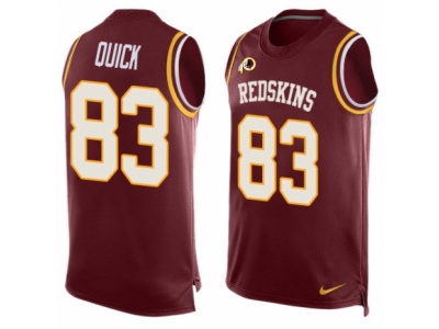  Washington Redskins 83 Brian Quick Limited Red Player Name Number Tank Top NFL Jersey