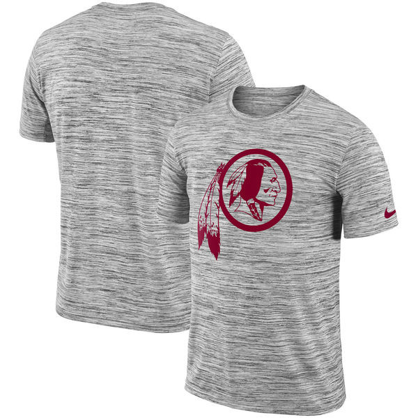  Washington Redskins Heathered Black Sideline Legend Velocity Travel Performance T Shirt