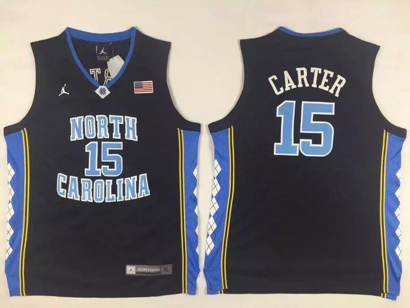 North Carolina 15 Vince carter Black Kid jersey