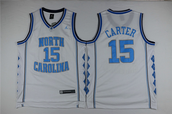 North Carolina 15 Vince carter white jersey