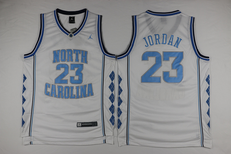 North Carolina 23 Michael jordan white jersey