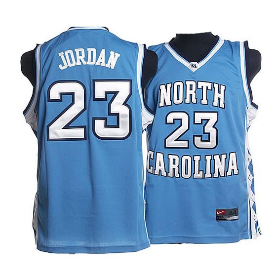 North Carolina Jordan 23 Blue Throwback Jerseys